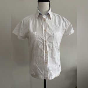 Tommy Hilfiger White Short Sleeve Button Down Shirt